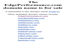 Tablet Screenshot of edgeperformance.com